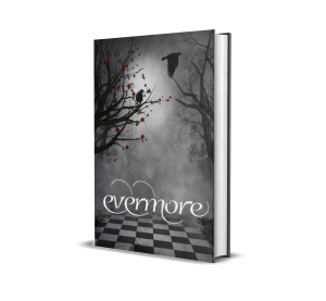 Cover of Evermore: Fourth Edition, a 2024 gothic anthology featuring international poetry and fiction inspired by Edgar Allan Poe, published by The Ravens Quoth Press.